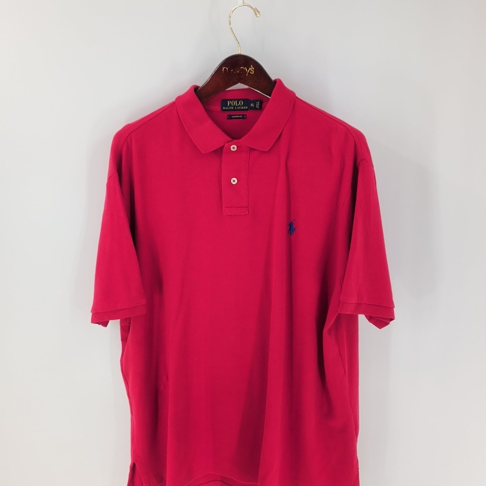 Vtg Polo Ralph Lauren‎ Custom Fit Classic Golf Performance Polo Shirt Pink XL